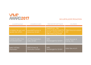 VAMP Award 2017 - Die auffälligste Promotion