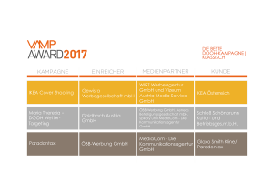 VAMP Award 2017 - Die beste DOOH-Kampagne Klassisch
