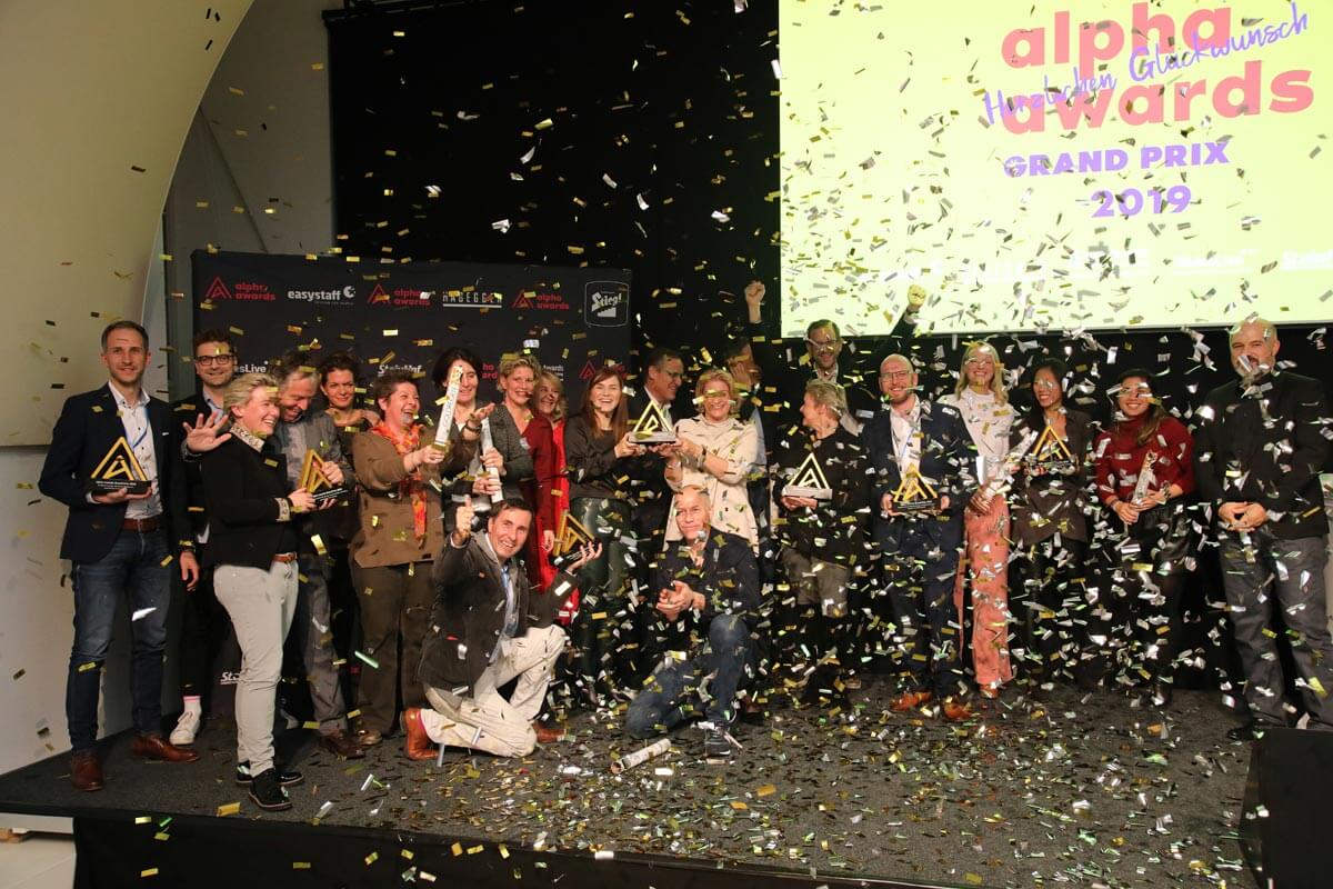 Gewinner alpha awards Grand Prix 2019, Foto: Paul Kolp