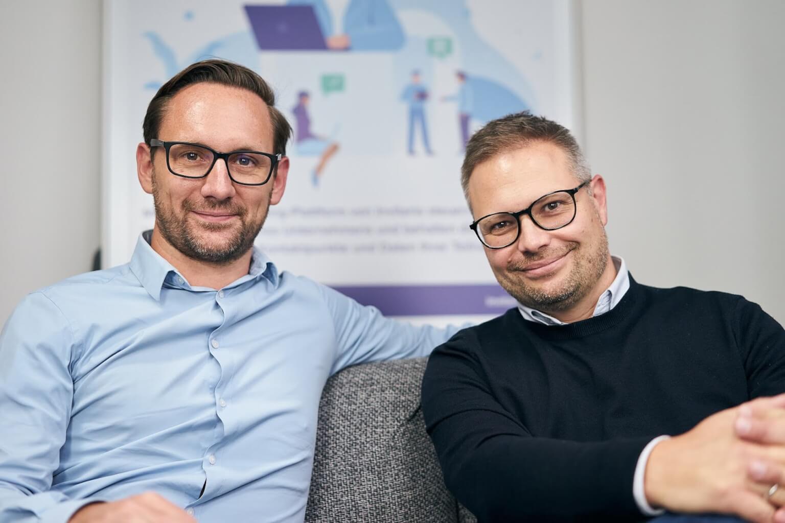 Christoph Hütter und Stefan Grossek, Gründer und Geschäftsführer von Invitario, Foto: Invitario / Micah Fertig