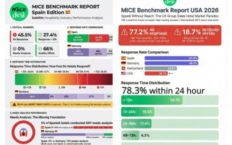 MICE Benchmark Studien für Spanien und die USA zeigen, warum Tagungshotels Millionen an Umsatz verlieren