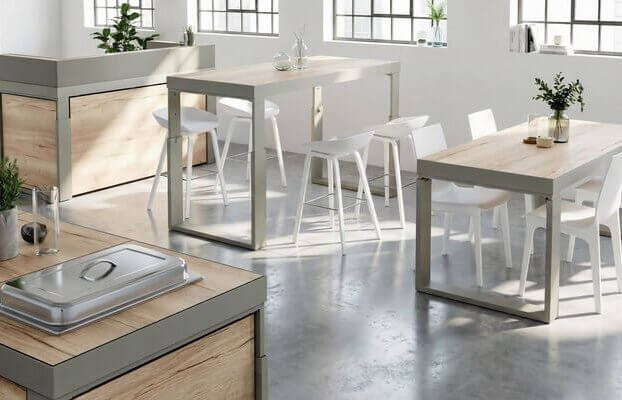 fiylo-Tipp zur INTERNORGA: ODO zeigt modulares Tischsystem im Pop-up Showroom in Hamburg.