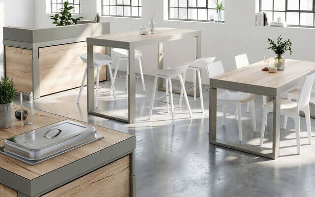 fiylo-Tipp zur INTERNORGA: ODO zeigt modulares Tischsystem im Pop-up Showroom in Hamburg.